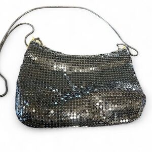 VINTAGE BLACK METAL MESH CROSSBODY